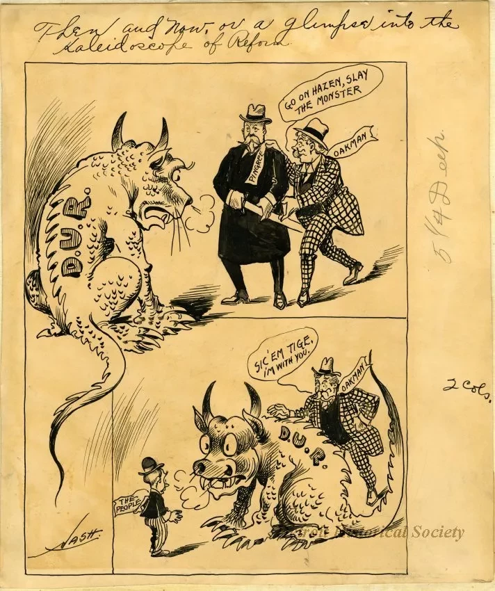 Cartoon - Then and Now, or a glimpse into the kaleidoscope of Reform