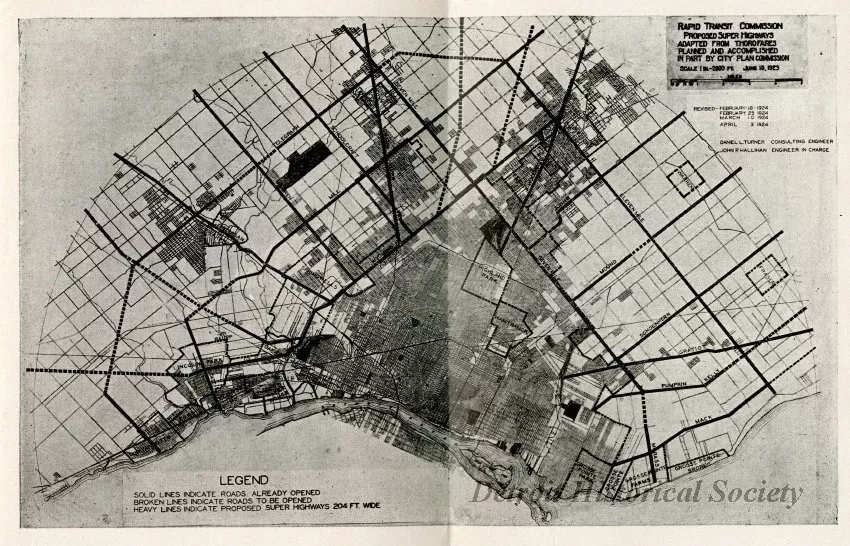 Report - Proposed Super-Highway Plan for Greater Detroit
