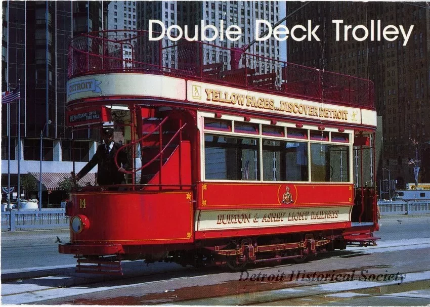 Postcard - Double Deck Trolley