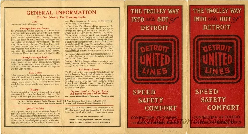 Map - The Trolley Way Into and Out of Detroit