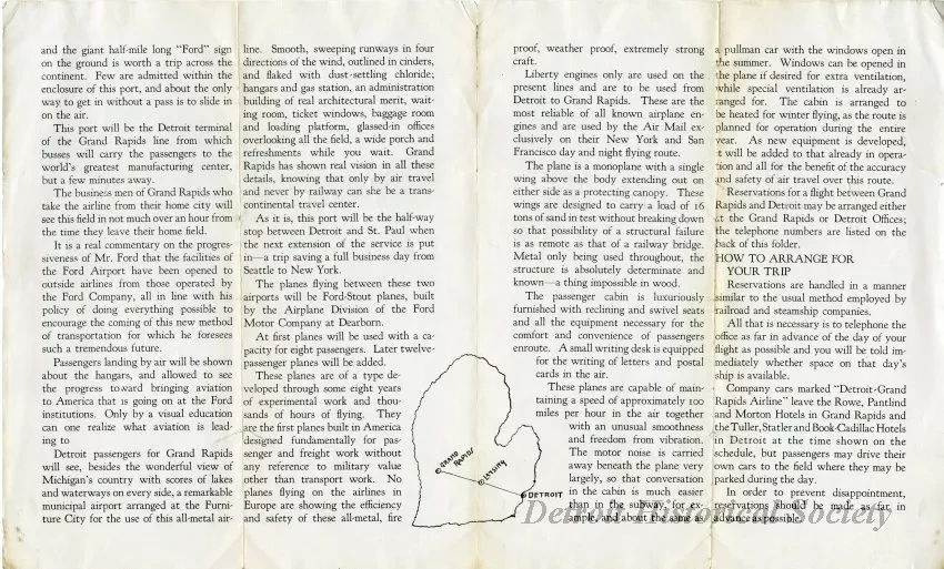 Brochure - Detroit Grand Rapids Airline