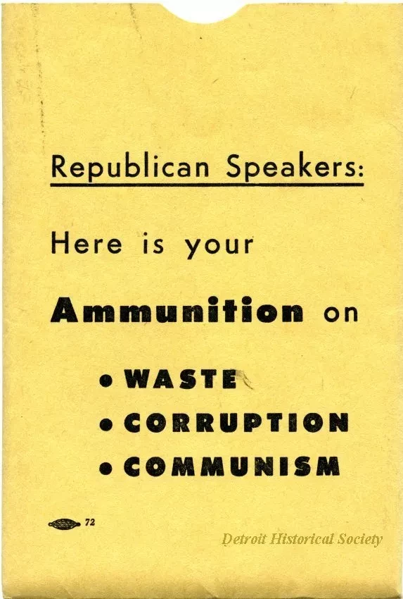 Envelope - Republican Speakers:
Here is your Ammunition on Waste, Corruption, Communism