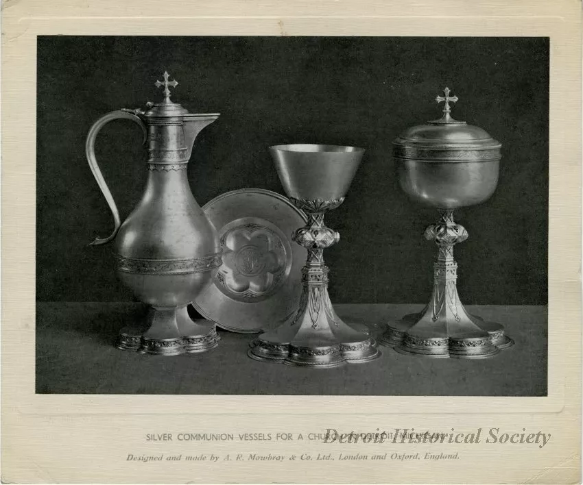 Print - Silver Communion Vessels for a Church in Detroit, Michigan.