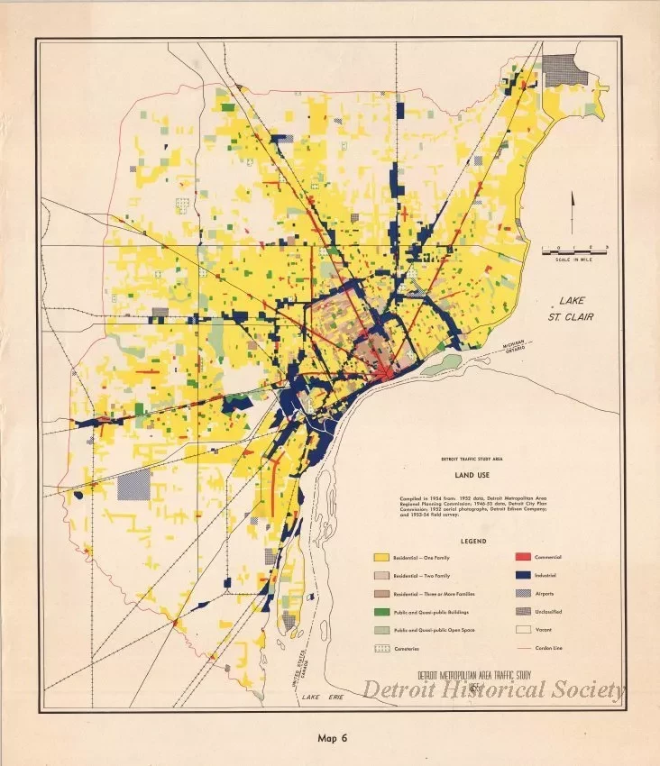 Map - Detroit Traffic Study Area - Land Use