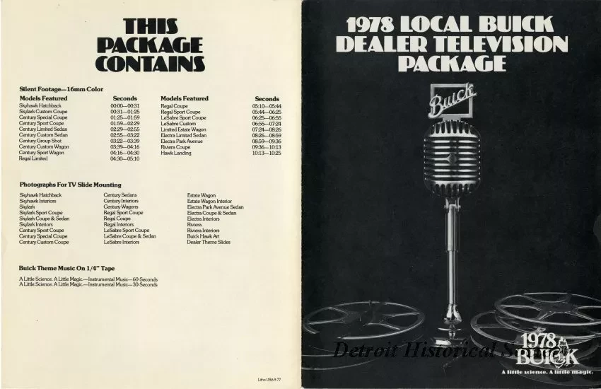Brochure - 1978 Local Buick Dealer Television Package