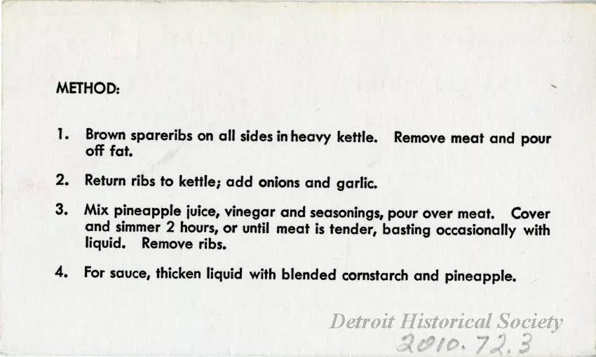 Recipe - New--From Hudson's Kitchen
