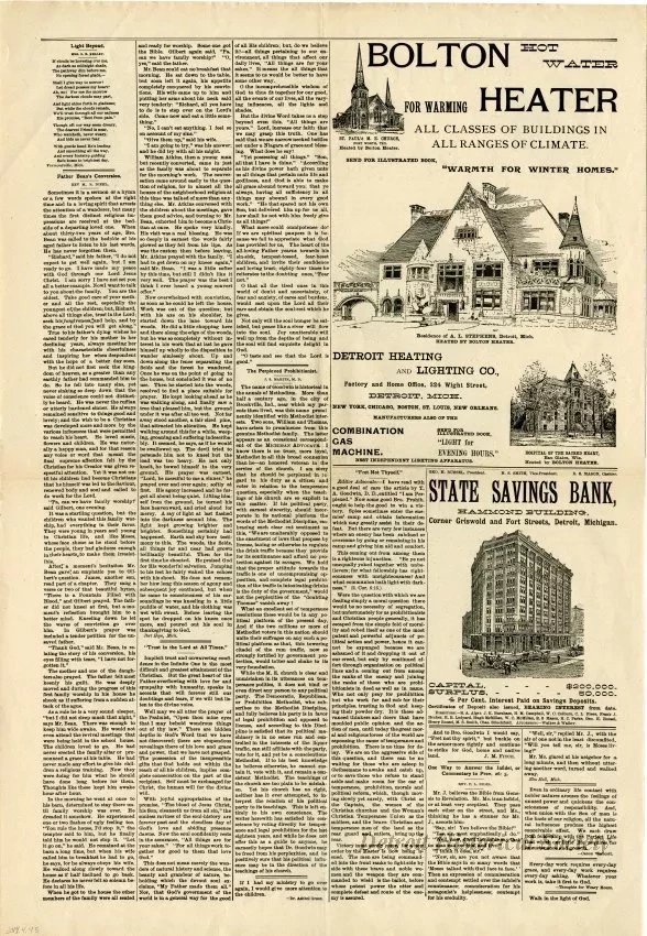 Newspaper - Michigan Christian Advocate,
Thanksgiving Supplement
