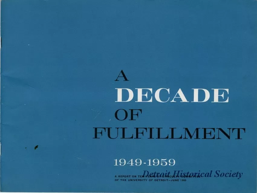 Report - A Decade of Fulfillment 1949-1959