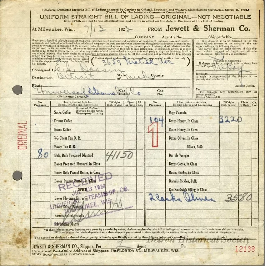 Bill of Lading