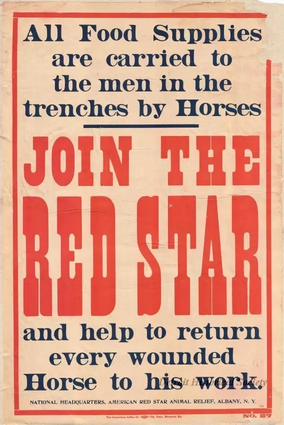 Poster - Join the Red Star 
and help to return every wounded Horse to his work