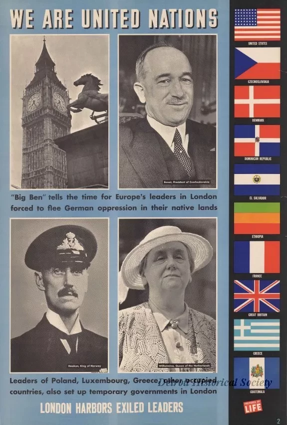 Poster - We Are United Nations - London Harbors Exiled Leaders