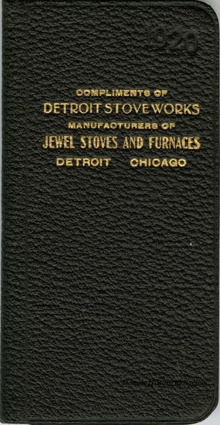 Book, Appointment - Detroit Stove Works Pocket Book, 1920