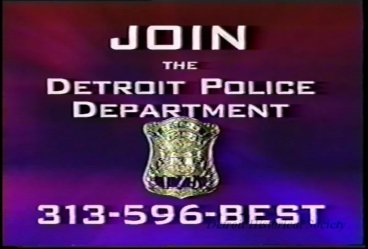 VHS - (DUB) WB-20
Detroit Police Recruiting Spot
:30 sec