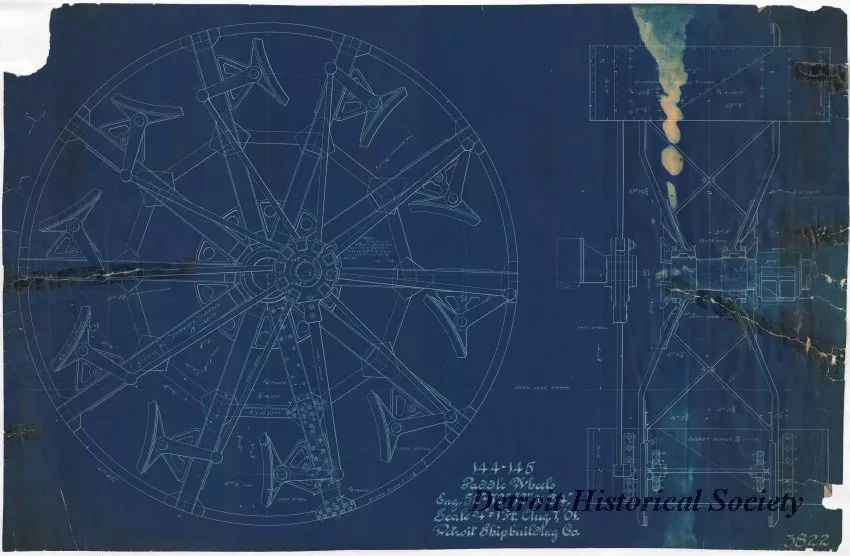Blueprint - 144-145, Paddle Wheels
[SS Eastern States and SS Western States]