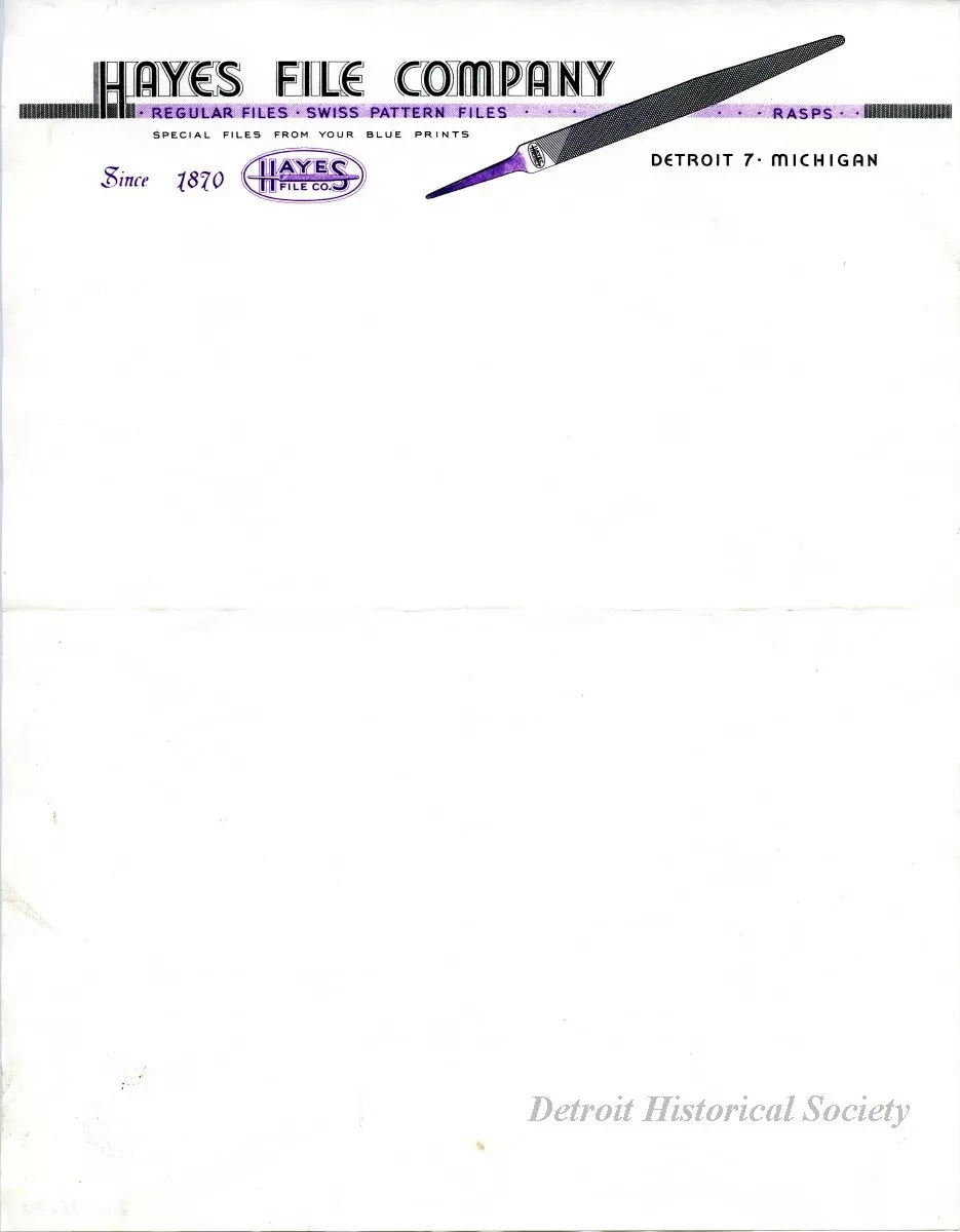 Stationery - Hayes File Company
