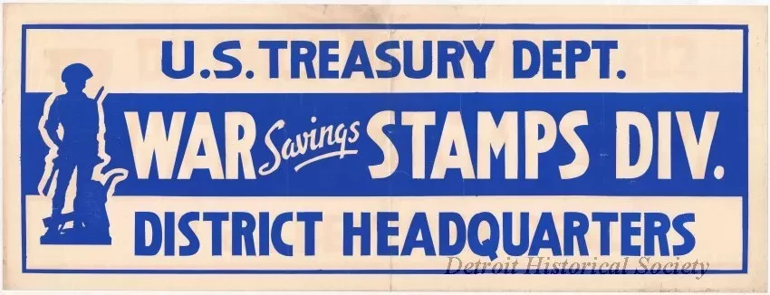 Poster - U.S. Treasury Dept., 
War Savings Stamps Div., 
District Headquarters