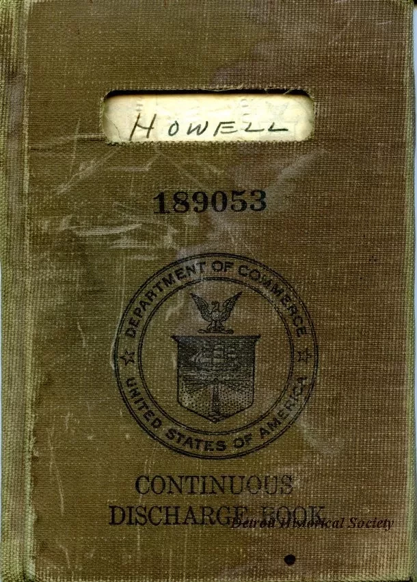 Book, Discharge - United States Department of Commerce Discharge Book No. 189053
