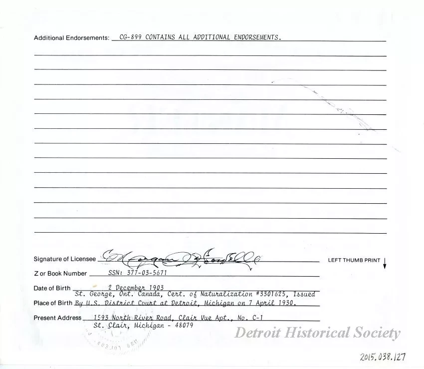 License, Occupational - United States Coast Guard Master License