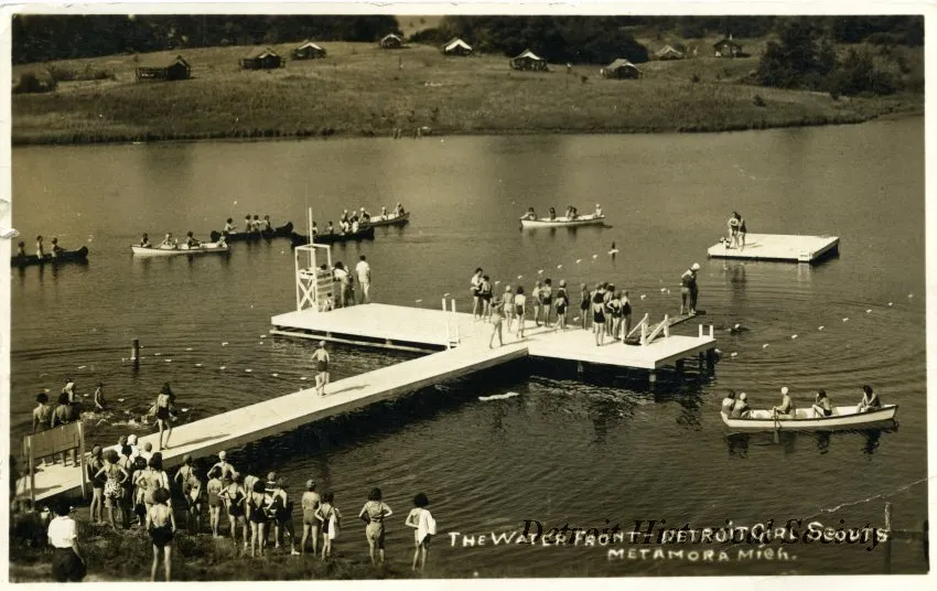 Postcard - The Water Front - Detroit Girl Scouts
Metamora, Mich.