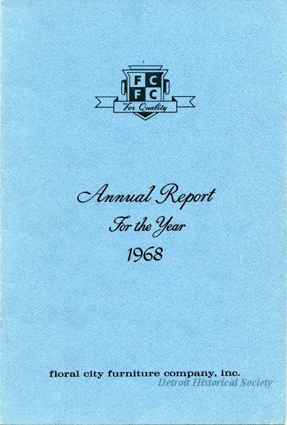 Report, Annual - Annual Report for the Year 1968
Floral City Furniture Company, Inc.