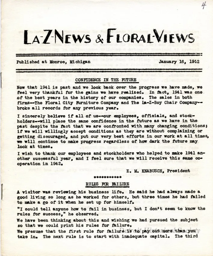 Newsletter - La-Z-News & Floral Views