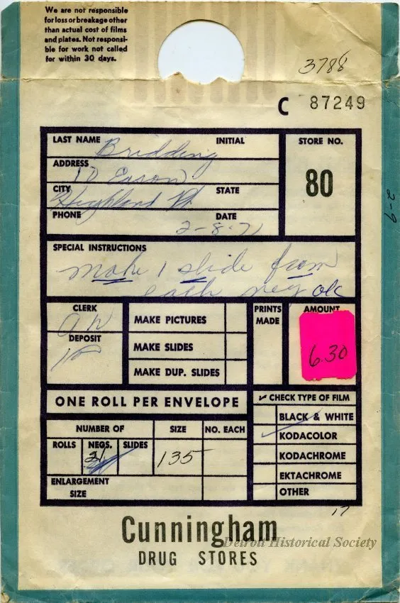 Envelope, Shipping - Cunningham Drug Stores