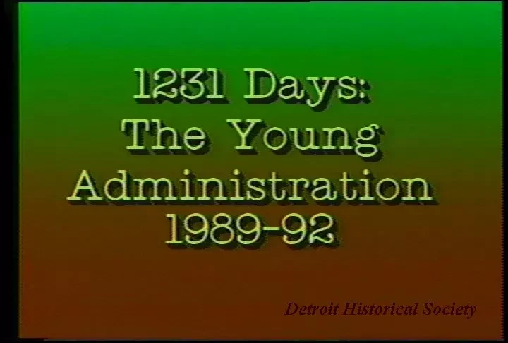 U-Matic - 1,231 Days, The Young Administration, Master Copy, 5/15/92, Do Not Erase