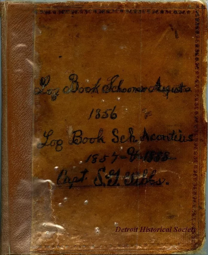 Log, Ship's - Log Book Schooner Augusta, 1856. 
Log Book Sch. Acontius, 1857-1858. 
Capt. S. G. Gibbs