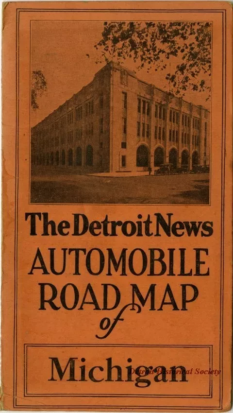 Map - Mileage Map of the Best Roads of Michigan,
Showing State Highways, Road Distances.