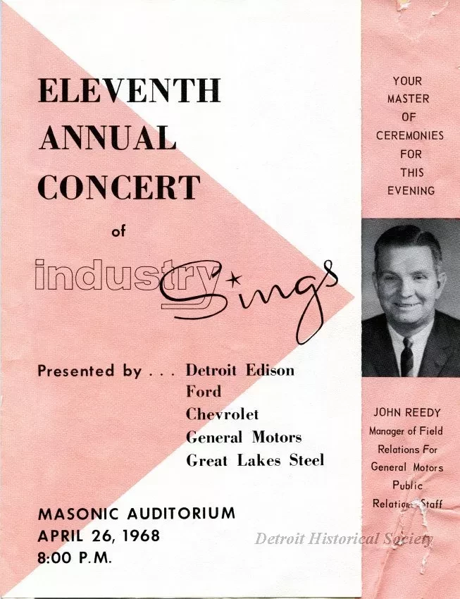 Program - Eleventh Annual Concert of Industry Sings
