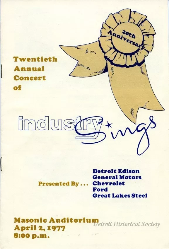 Program - Twentieth Annual Concert of Industry Sings