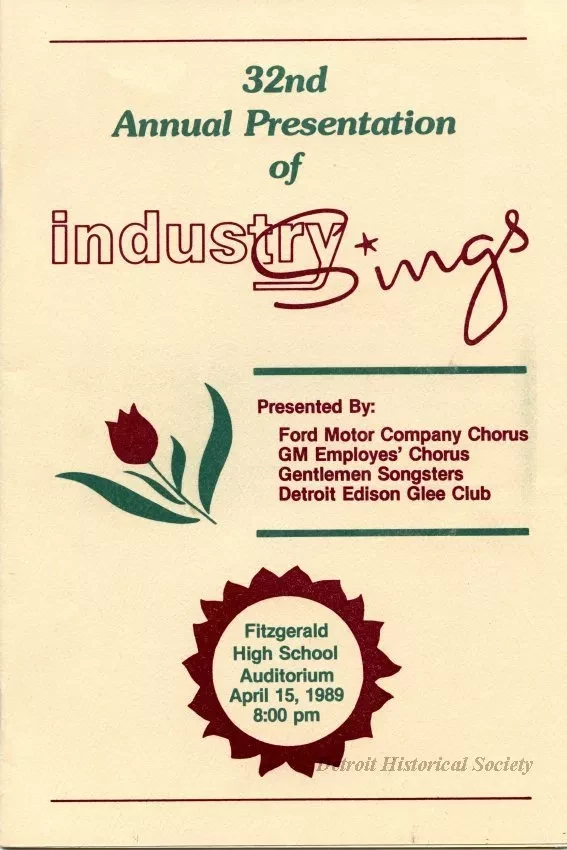Program - 32nd Annual Presentation of Industry Sings