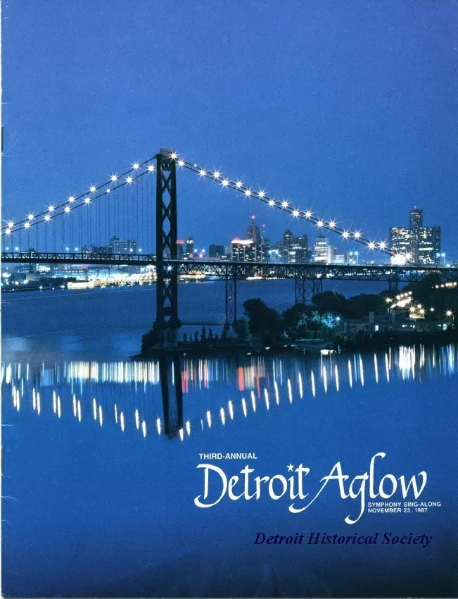 Program - Third Annual Detroit Aglow Symphony Sing-Along, November 23,1987