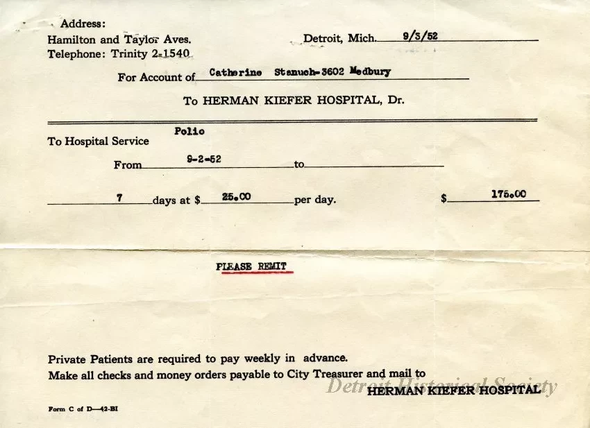 Invoice - Herman Kiefer Hospital