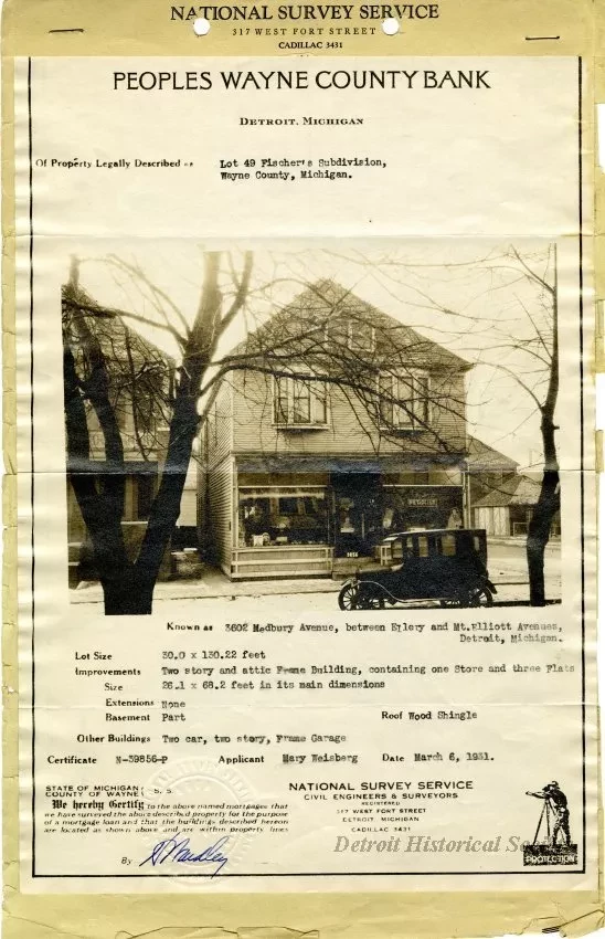 Survey, Mortgage - Peoples Wayne County Bank