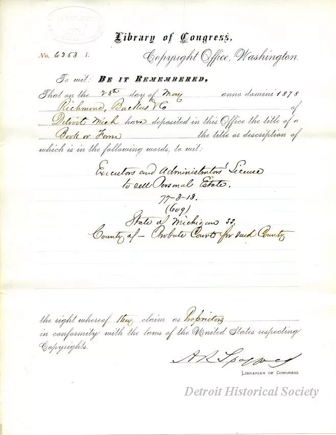 Registration - Library of Congress