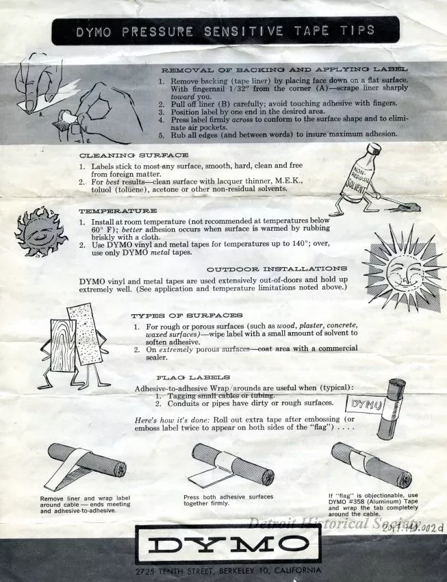 Embosser, Label