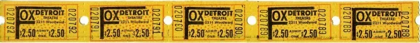 Ticket, Admission - Fox Theatre
