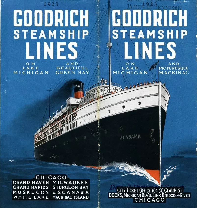 Brochure - Goodrich Steamship Lines
on Lake Michigan and Picturesque Mackinac