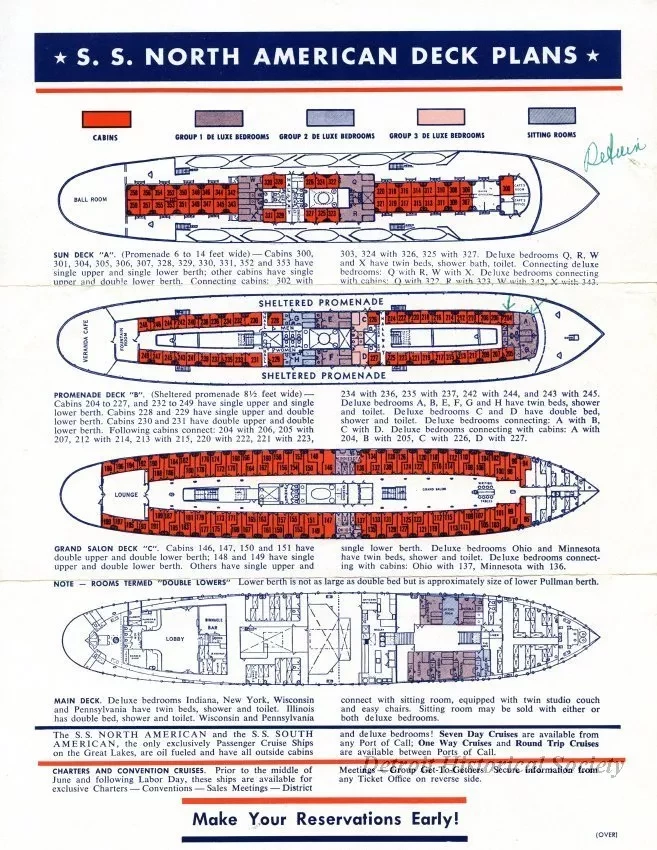 Brochure - S.S. North American Deck Plans
S.S. South American Deck Plans