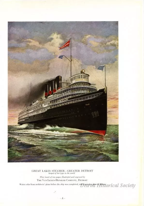 Print - A. Great Lakes Steamer - Greater Detroit
B. Xylotones