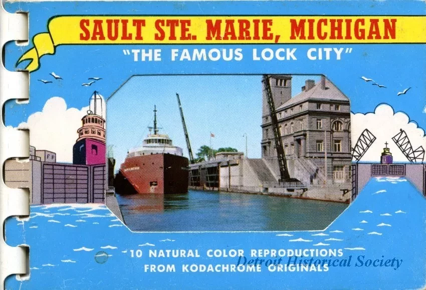 Postcard - Sault Ste. Marie, Michigan, The Famous Lock City