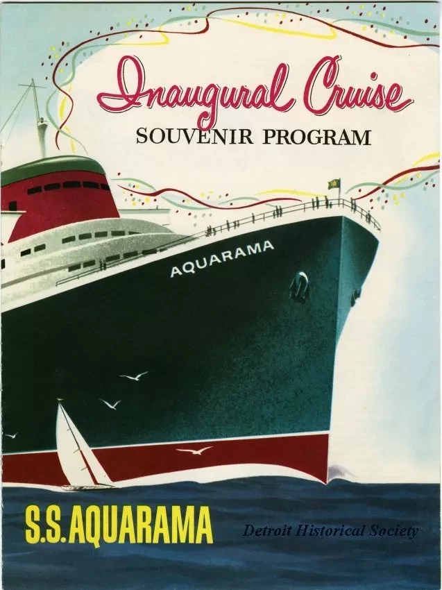 Program - Inaugural Cruise - Souvenir Program,
S.S. Aquarama