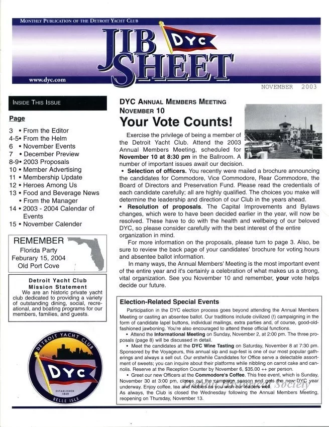Newsletter - Jib Sheet