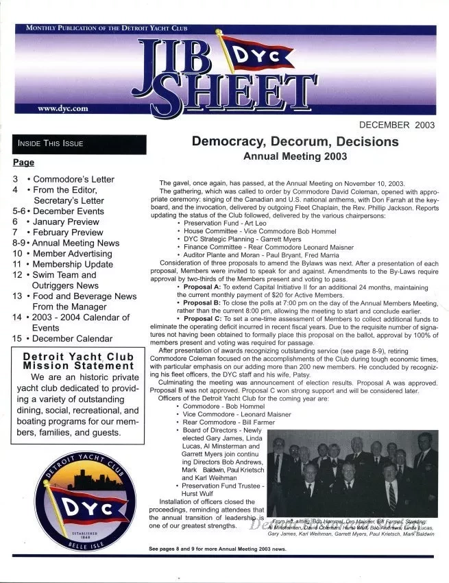 Newsletter - Jib Sheet