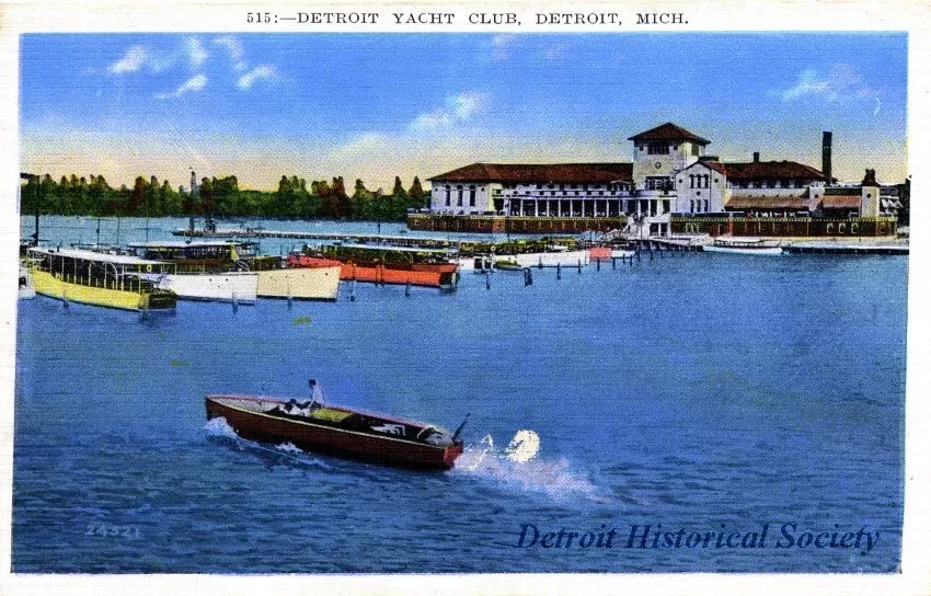 Postcard - 515: - Detroit Yacht Club, Belle Isle, Detroit, Mich.