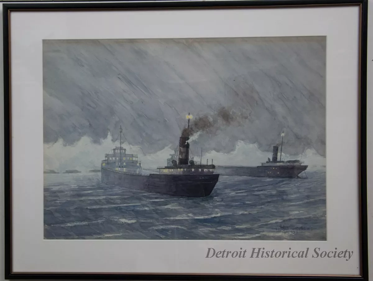 Painting - Freighters at Buffalo