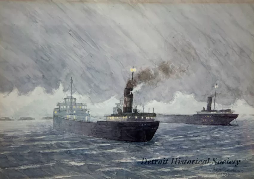 Painting - Freighters at Buffalo