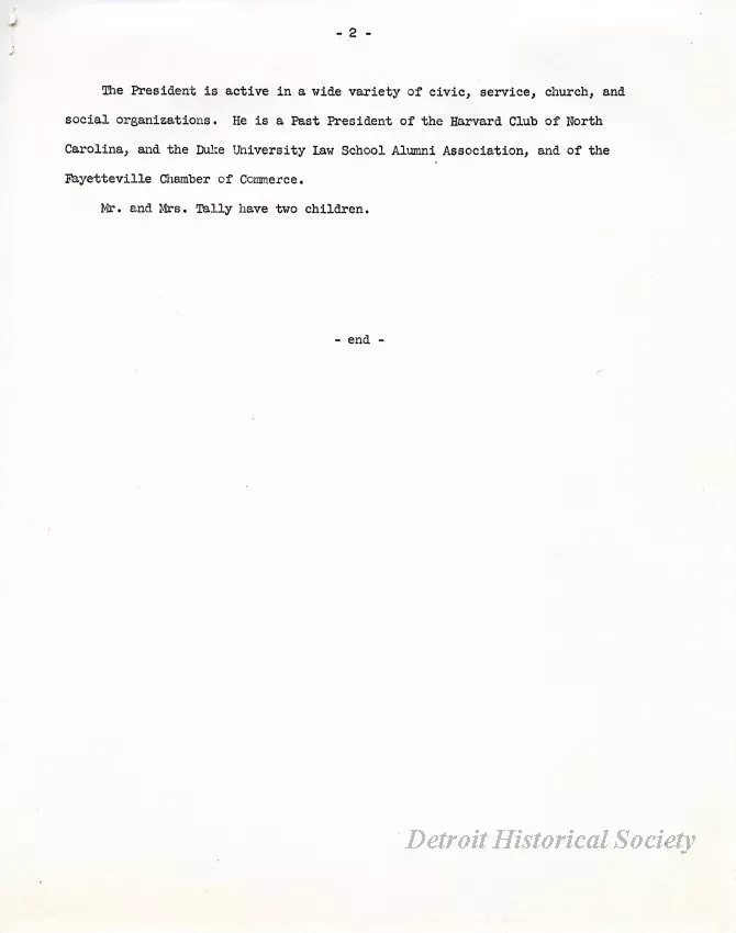 Biography - Joseph O. Tally, Jr.