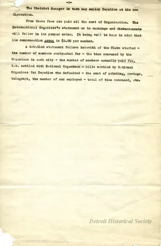 Report - Report of National Organizer
November 11, 1914 to May 8, 1917